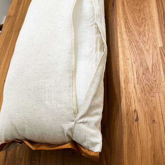 Vintage Pier1 Floral Cotton Linen Throw Pillow 24x13 Bohemian Accent Home Decor - Picture 6 of 11